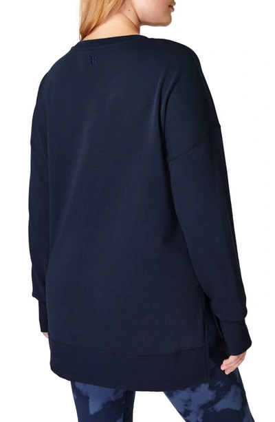 Sweaty Betty After Class Sweatshirt In Navy Blue