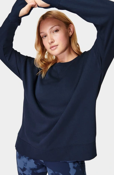 Sweaty Betty After Class Sweatshirt In Navy Blue