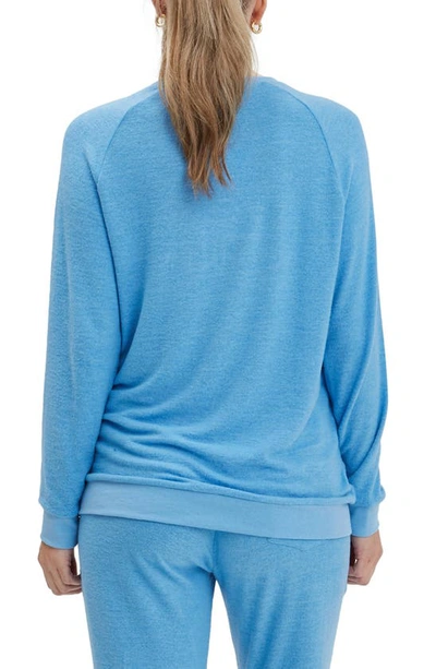 Shop Nom Maternity Heart On My Sleeve Maternity/nursing Sweatshirt In Bluebell