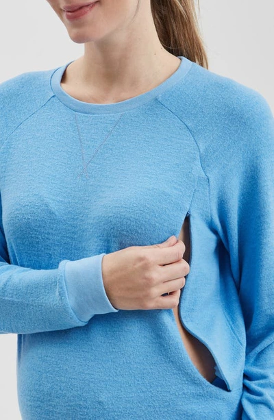 Nom Maternity Nursing Sweatshirt In Bluebell