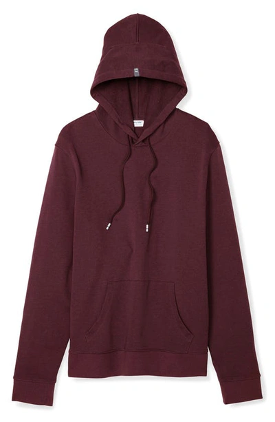 Shop Tommy John French Terry Pullover Hoodie In Winetasting