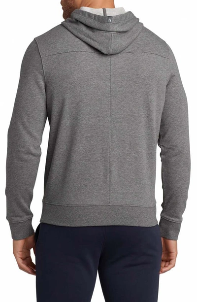 Shop Tommy John French Terry Pullover Hoodie In Medium Heather Grey