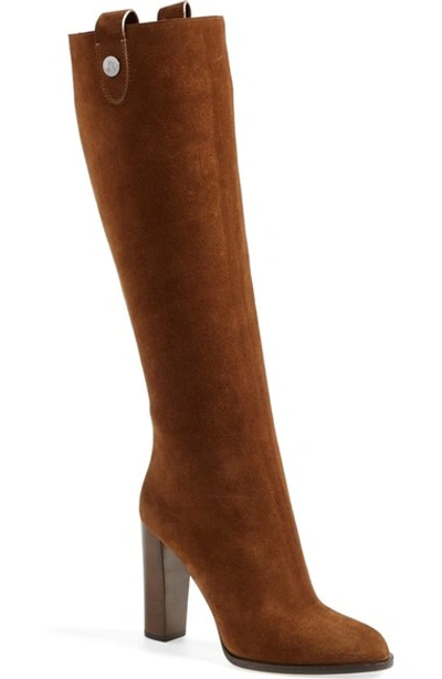 Paul Andrew 'osman' Knee High Boot (women) In Cognac Suede