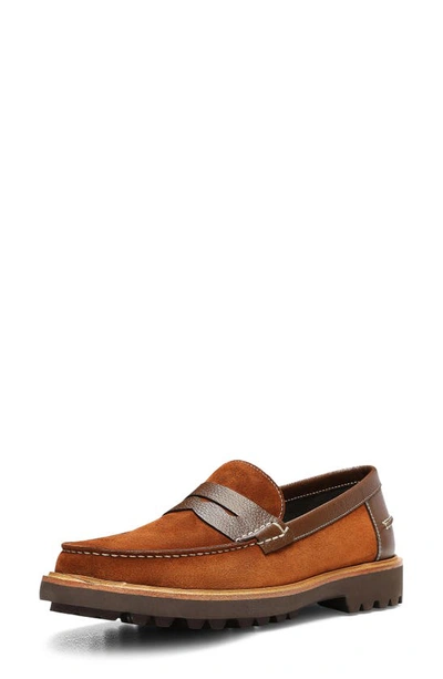 Shop Donald Pliner Jimmy Penny Loafer In Brown