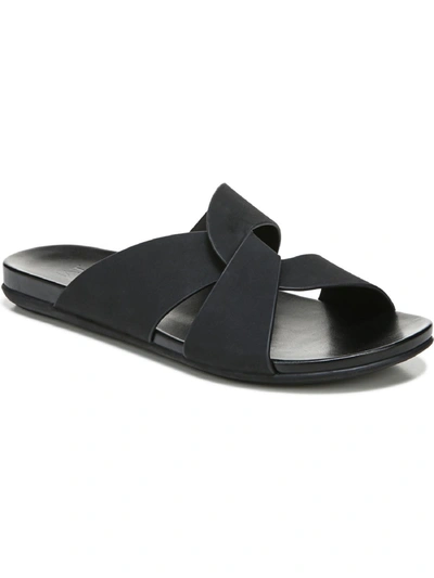 Shop Naturalizer Genn-flight Womens Faux Leather Slip On Slide Sandals In Black