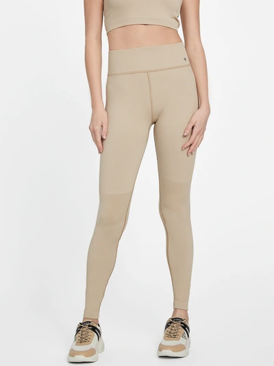 Shop Guess Factory Rina Seamless Leggings In Beige