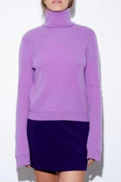 Shop Grey/ven Leslie Cashmere Turtleneck In Violet In Purple