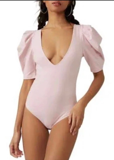 Free People Va Va Voop Bodysuit In Soft Pink In Pink