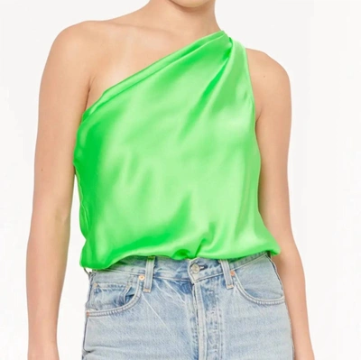 Shop Cami Nyc Darby Bodysuit In Glow Green In Multi