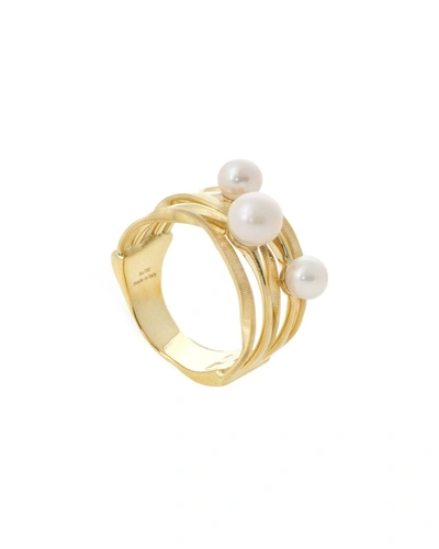Shop Marco Bicego Marrakech Onde 18k 5-6mm Pearl Ring In White