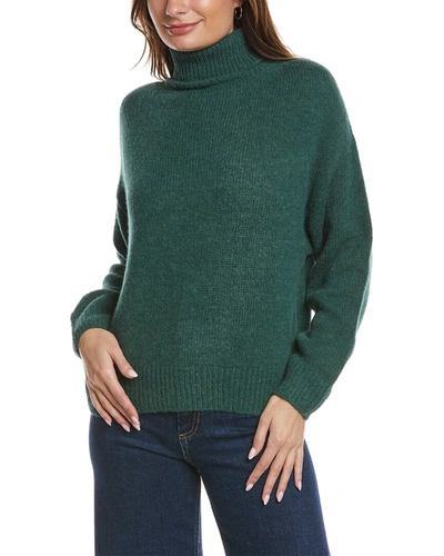 Shop Nation Ltd Charlie Open Back Turtleneck Alpaca & Wool-blend Sweater In Green