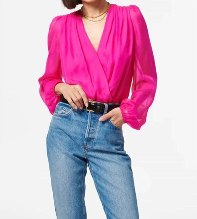 Shop Cami Nyc Isa Bodysuit In Neon Pink