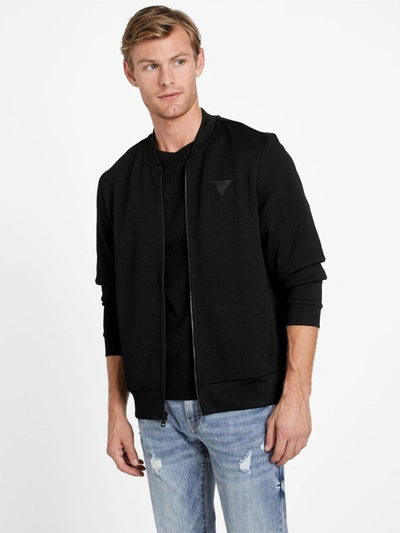 Guess Factory Astro Quilted Flight Jacket In Black