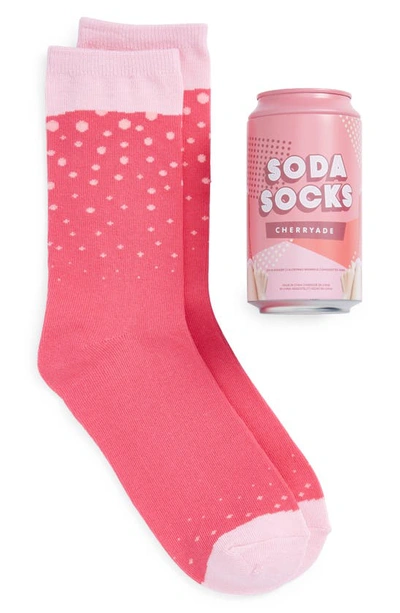 Shop Suck Uk Cherryade Soda Canned Socks In Pink
