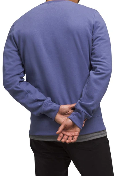 Shop The North Face Heritage Patch Crewneck Sweatshirt In Cave Blue