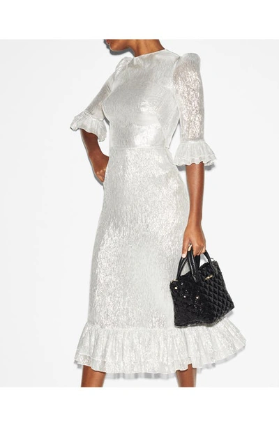 Mz Wallace Mini Metro Deluxe Sequin Tote In Black Sequin