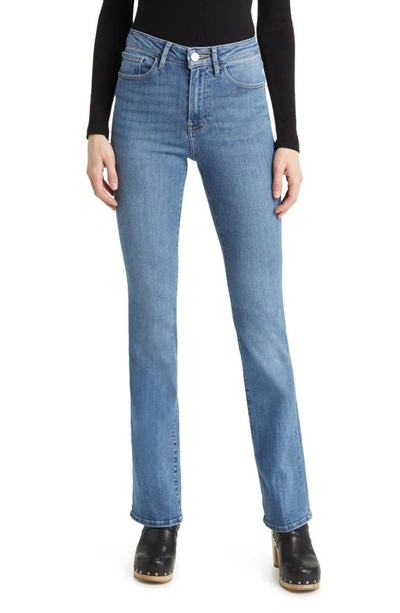 Shop Frame Super High Waist Mini Bootcut Jeans In Lucerne