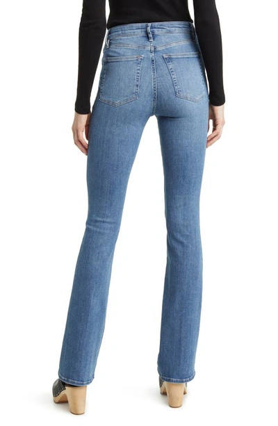 Shop Frame Super High Waist Mini Bootcut Jeans In Lucerne