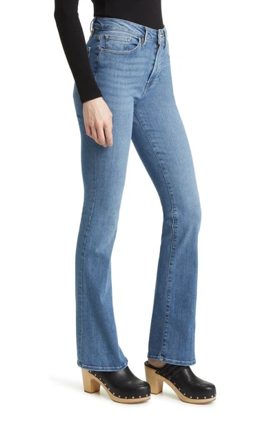 Shop Frame Super High Waist Mini Bootcut Jeans In Lucerne