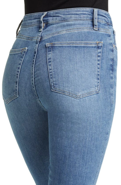 Shop Frame Super High Waist Mini Bootcut Jeans In Lucerne