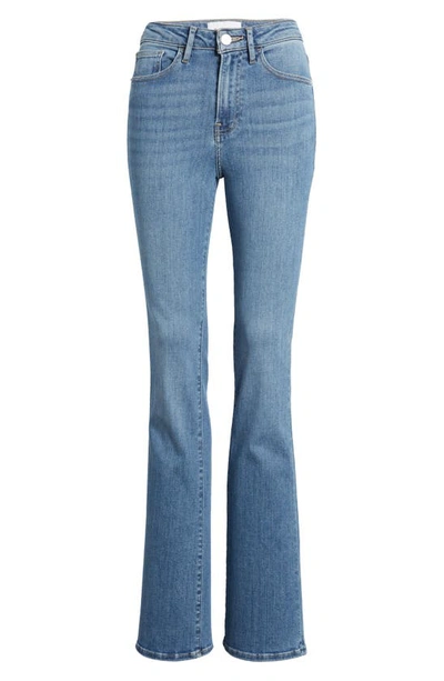 Shop Frame Super High Waist Mini Bootcut Jeans In Lucerne