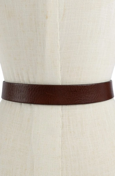 Shop Kurt Geiger Kensington Leather Belt In Brown