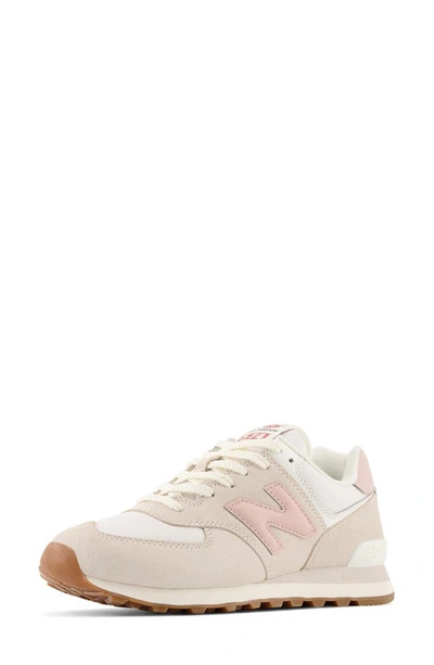 Shop New Balance 574 Classic Sneaker In Alpha Pink/ White