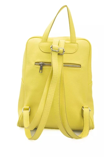 Shop Baldinini Trend Sunshine Yellow Leather Women's Backpack