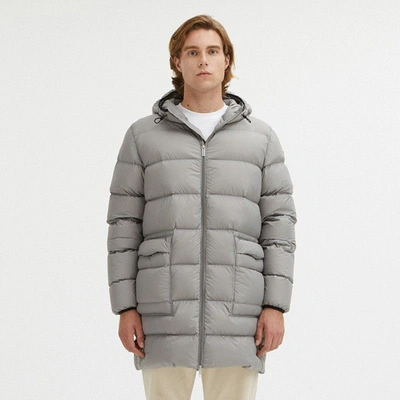 Shop Centogrammi Sleek Dove Grey  Hooded  Jacket In Gray