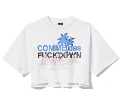 Shop Comme Des Fuckdown Eloquent Sleeveless Logo Tee In Women's White
