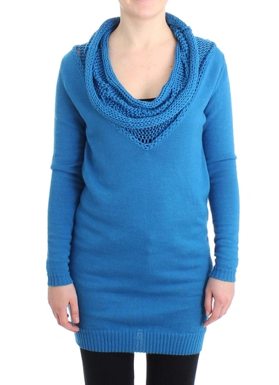 Shop Costume National Blue Scoopneck Women's Sweater