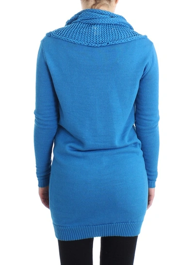 Shop Costume National Blue Scoopneck Women's Sweater