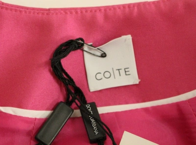Cote Co|te Elegant Pink Silk Blend Women's Jacket In Pink