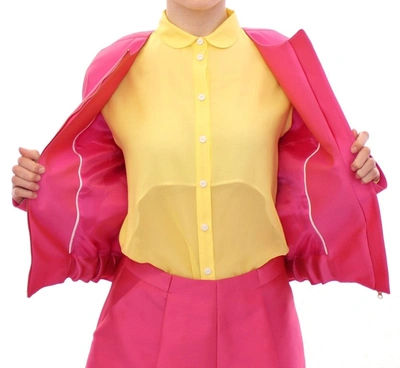 Cote Co|te Elegant Pink Silk Blend Women's Jacket In Pink
