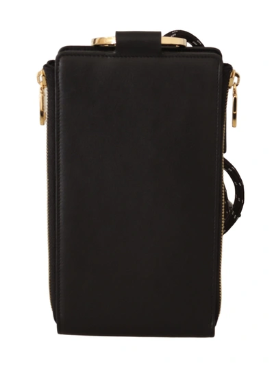Shop Dolce & Gabbana Elegant Black Leather Strapped Women's Wallet