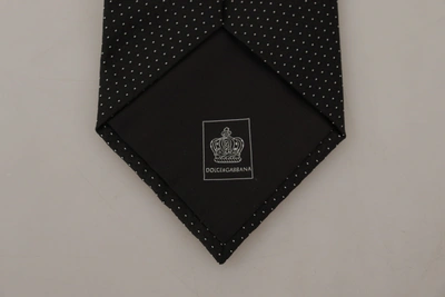 Shop Dolce & Gabbana Elegant Polka Dot Silk Bow Men's Tie In Black