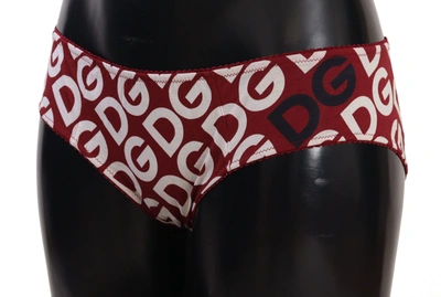Dolce & Gabbana Multicolor Dg Logo Print Slip Bottom Underwear In Multicolor