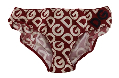 Dolce & Gabbana Multicolor Dg Logo Print Slip Bottom Underwear In Multicolor