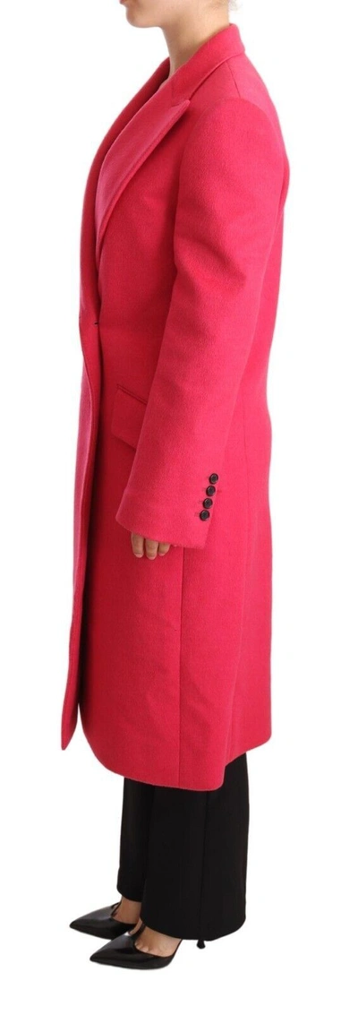 Shop Dolce & Gabbana Elegant Pink Wool-cashmere Women's Coat