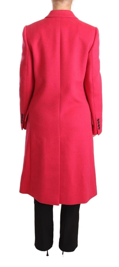 Shop Dolce & Gabbana Elegant Pink Wool-cashmere Women's Coat