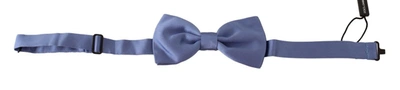 Dolce & Gabbana Purple 100% Silk Adjustable Neck Papillon Bow Tie In Purple