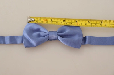 Dolce & Gabbana Purple 100% Silk Adjustable Neck Papillon Bow Tie In Purple