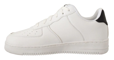 Shop Signs Chic White Leather Low Top Men's Sneakers