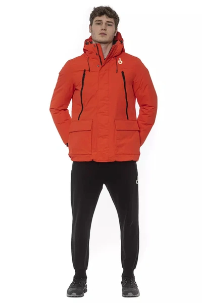 Shop Tond Chic Red Water-repellent Hooded Men's Jacket