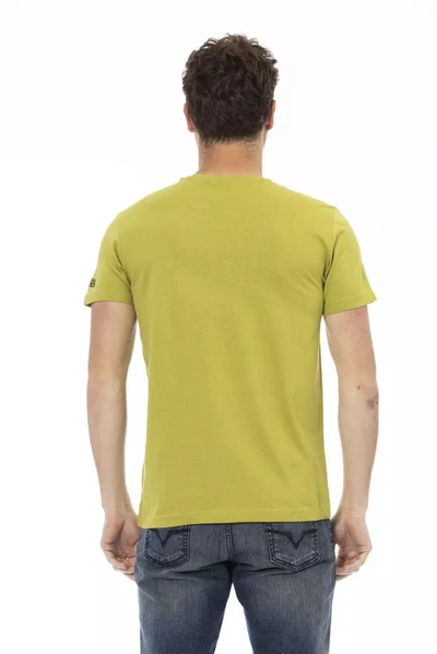 Shop Trussardi Action Green Short Sleeve Tee With Graphic Men's Charm