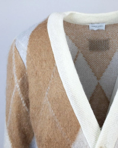 Shop Family First Cardigan In Beige