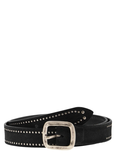 Shop Alberto Luti Studded Leather Belt