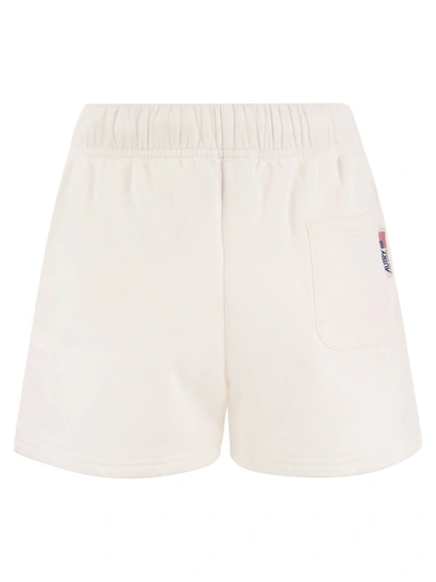 Shop Autry Cotton Shorts With Embroidered Logo