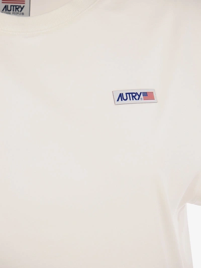 Shop Autry Crew Neck Cotton T Shirt