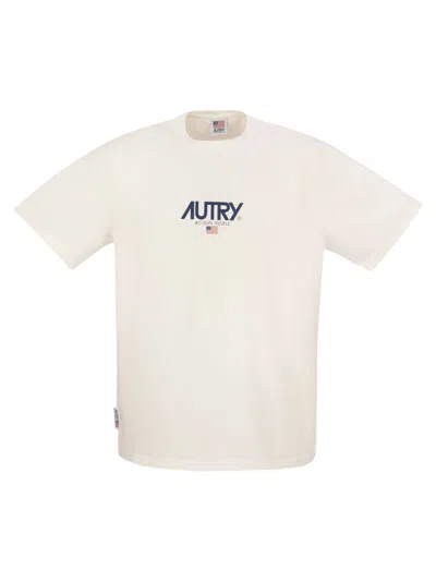 Shop Autry Iconic Cotton Crew Neck T Shirt